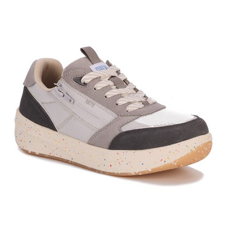Drew Happy Walking Shoe (Women) - Grey Suede Combo Athletic - Walking - The Heel Shoe Fitters