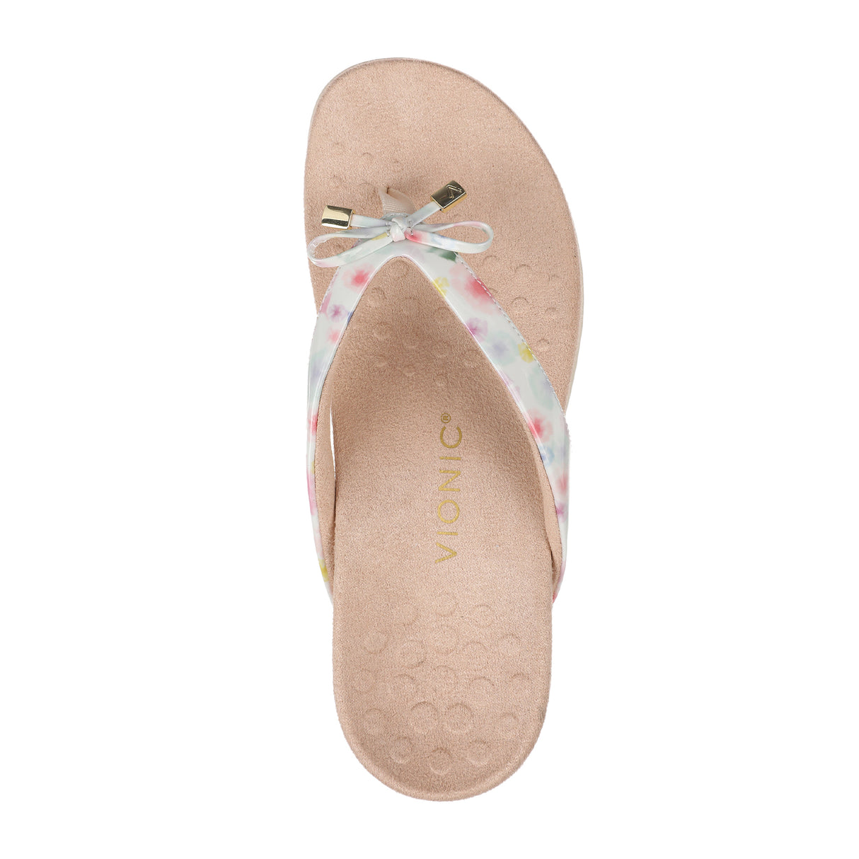 Vionic Bella II (Women) - Cream Poppy Sandals - Thong - The Heel Shoe Fitters