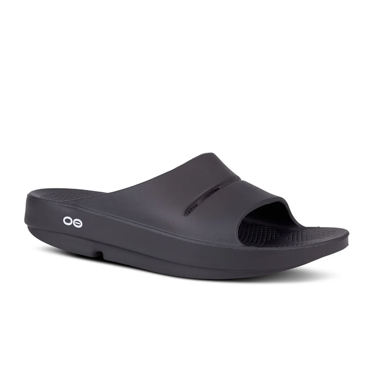 Oofos OOahh Slide Sandal (Unisex) - Black Sandals - Slide - The Heel Shoe Fitters