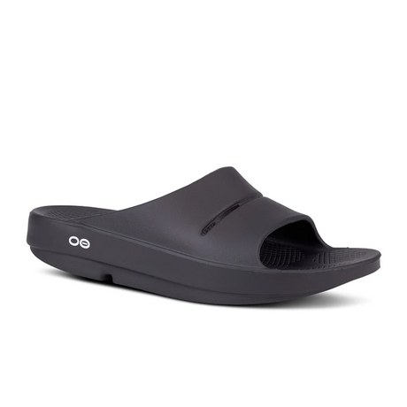 Oofos OOahh Slide Sandal (Unisex) - Black Sandals - Slide - The Heel Shoe Fitters