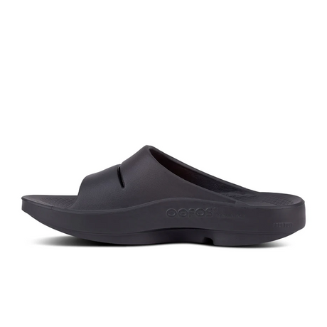 Oofos OOahh Slide Sandal (Unisex) - Black Sandals - Slide - The Heel Shoe Fitters