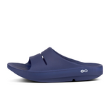 Oofos OOahh Slide Sandal (Unisex) - Navy Sandals - Slide - The Heel Shoe Fitters