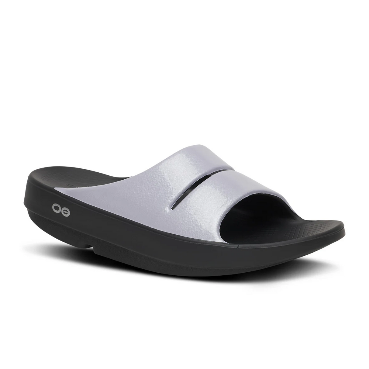 Oofos OOahh Luxe Slide (Women) - Black/Lavender Bliss