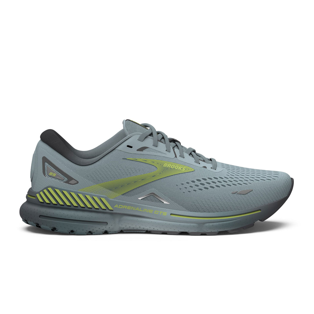 Brooks Adrenaline GTS 23 Running Shoe (Men) - Cloud Blue/Goblin Blue/Lime Athletic - Running - The Heel Shoe Fitters