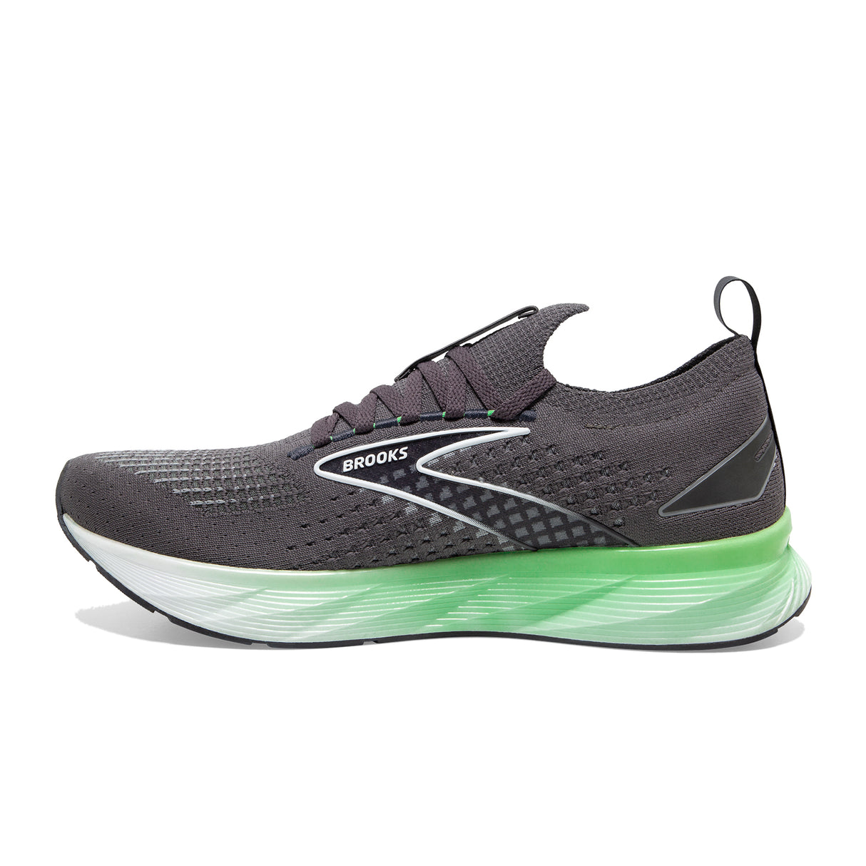 Brooks Levitate StealthFit 6 Running Shoe (Men) - Blackened Pearl/Green/White Athletic - Running - Cushion - The Heel Shoe Fitters