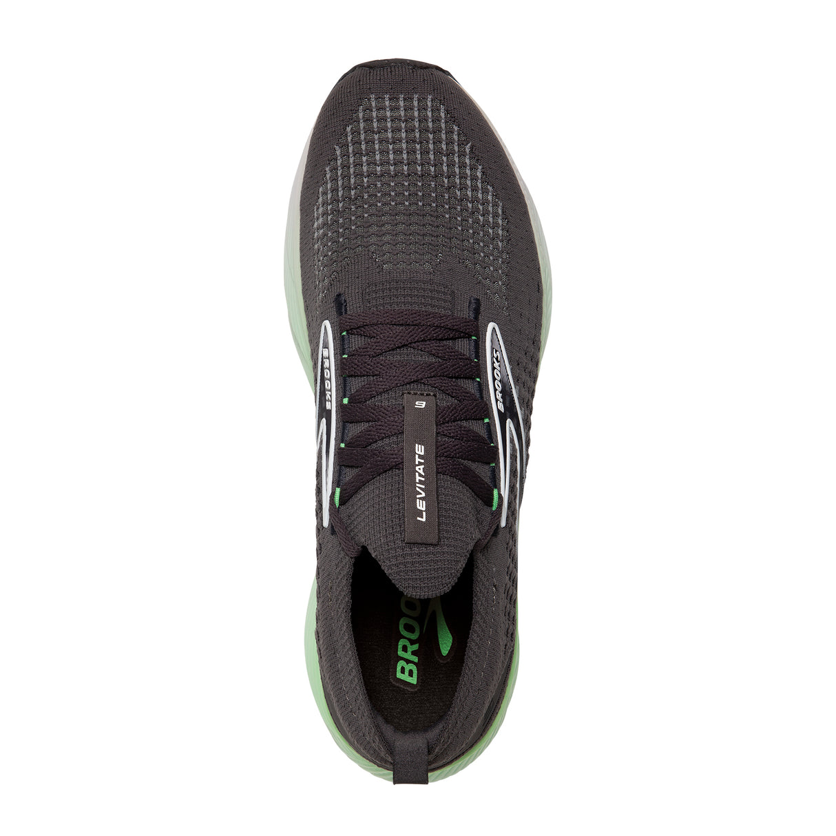 Brooks Levitate StealthFit 6 Running Shoe (Men) - Blackened Pearl/Green/White Athletic - Running - Cushion - The Heel Shoe Fitters