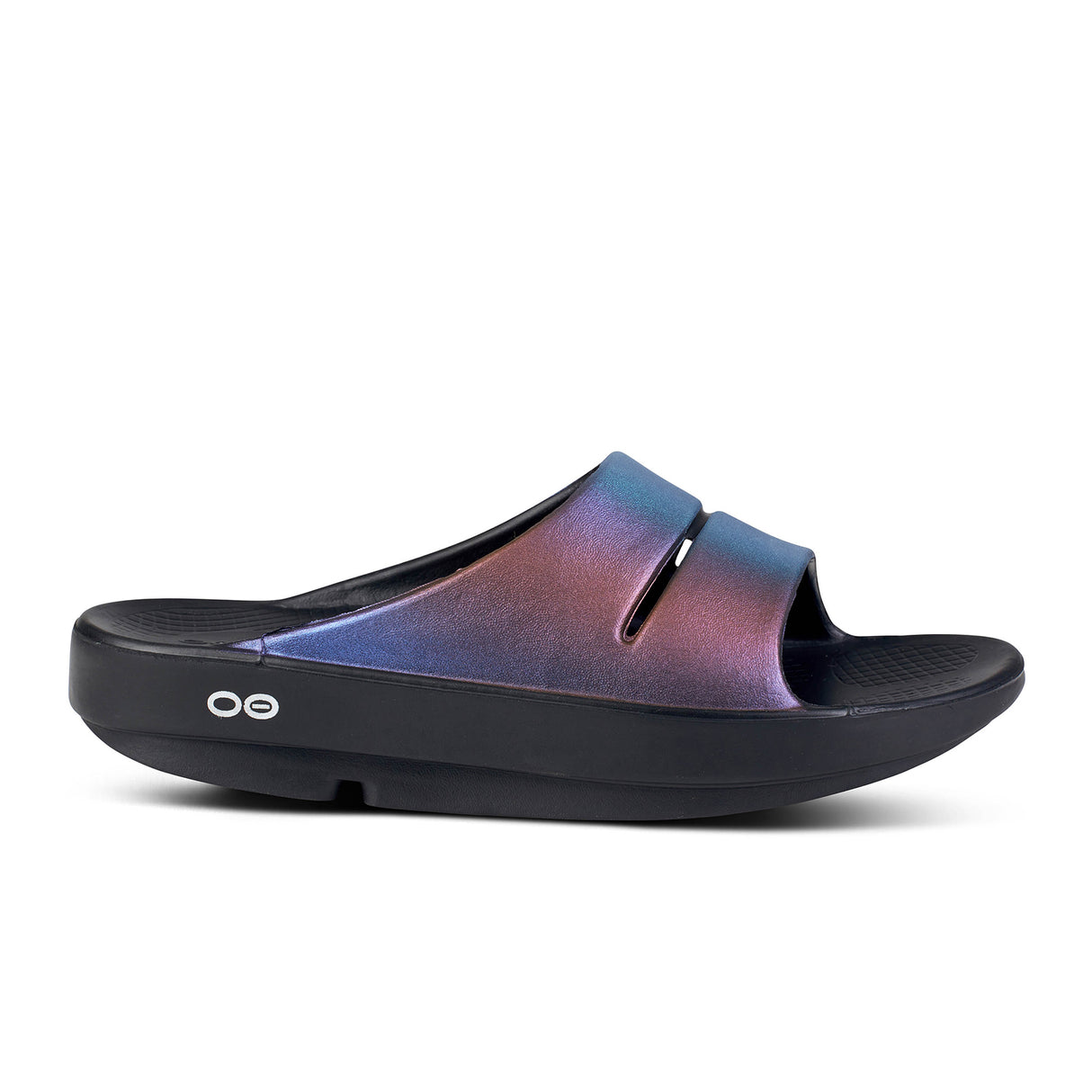 Oofos OOahh Luxe Slide (Women) - Midnight Spectre Sandals - Slide - The Heel Shoe Fitters