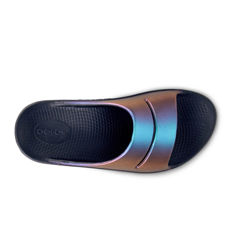 Oofos OOahh Luxe Slide (Women) - Midnight Spectre Sandals - Slide - The Heel Shoe Fitters