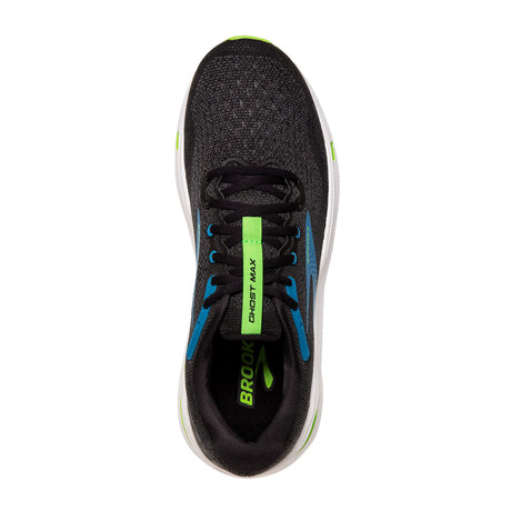 Brooks Ghost Max Running Shoe (Men) - Black/Atomic Blue/Jasmin Athletic - Running - The Heel Shoe Fitters