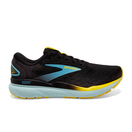 Brooks Ghost 16 (Men) Black/Forged Iron/Blue  - The Heel Shoe Fitters