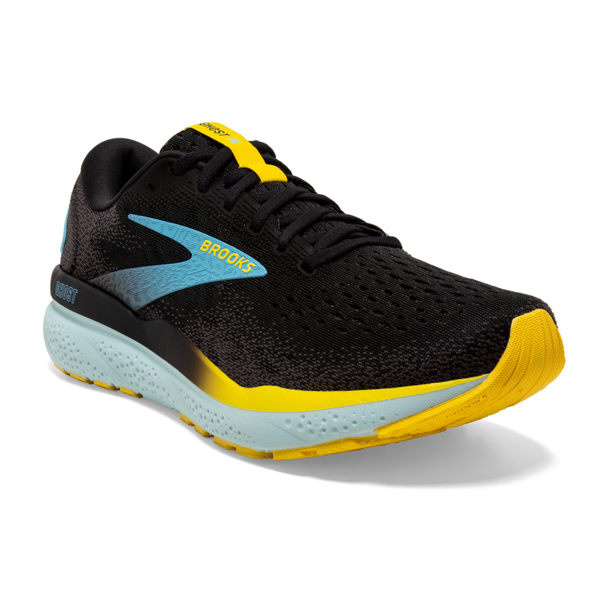 Brooks Ghost 16 (Men) Black/Forged Iron/Blue  - The Heel Shoe Fitters