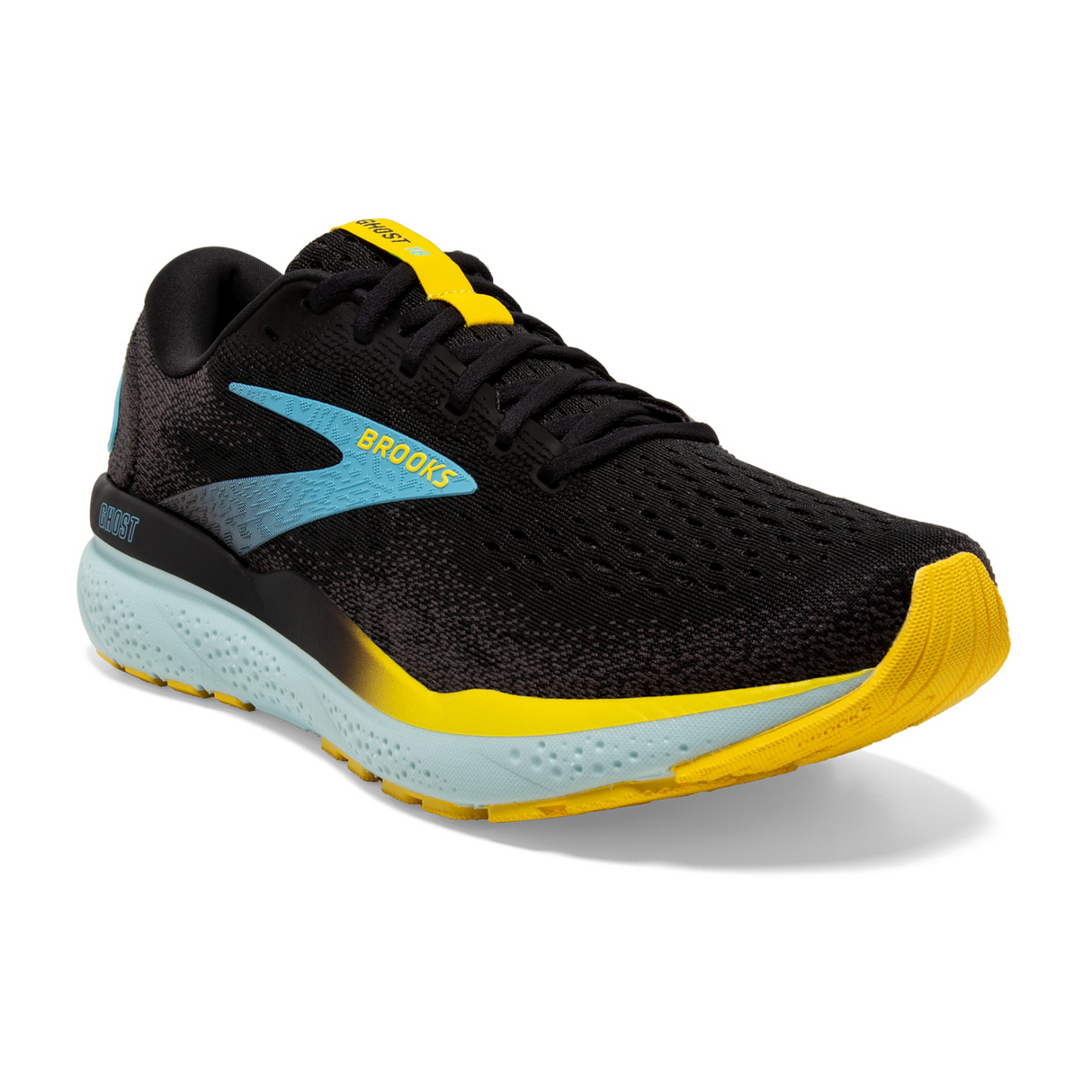 Brooks Ghost 16 Running Shoe (Men) - Black/Forged Iron/Blue Athletic - Running - Neutral - The Heel Shoe Fitters