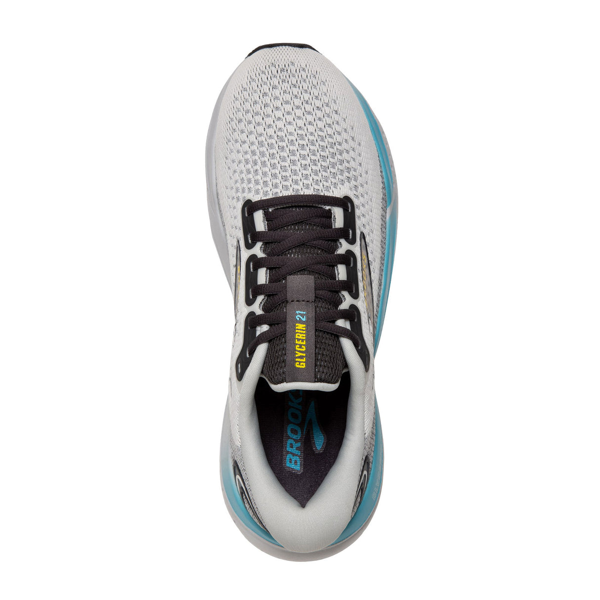 Brooks Glycerin 21 Running Shoe (Men) - Coconut/Forged Iron/Yellow Athletic - Running - Cushion - The Heel Shoe Fitters