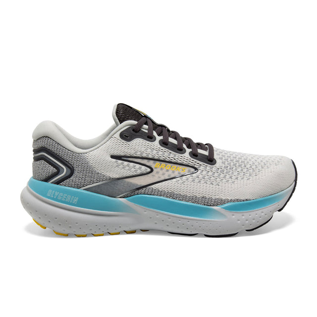 Brooks Glycerin 21 Running Shoe (Men) - Coconut/Forged Iron/Yellow Athletic - Running - Cushion - The Heel Shoe Fitters