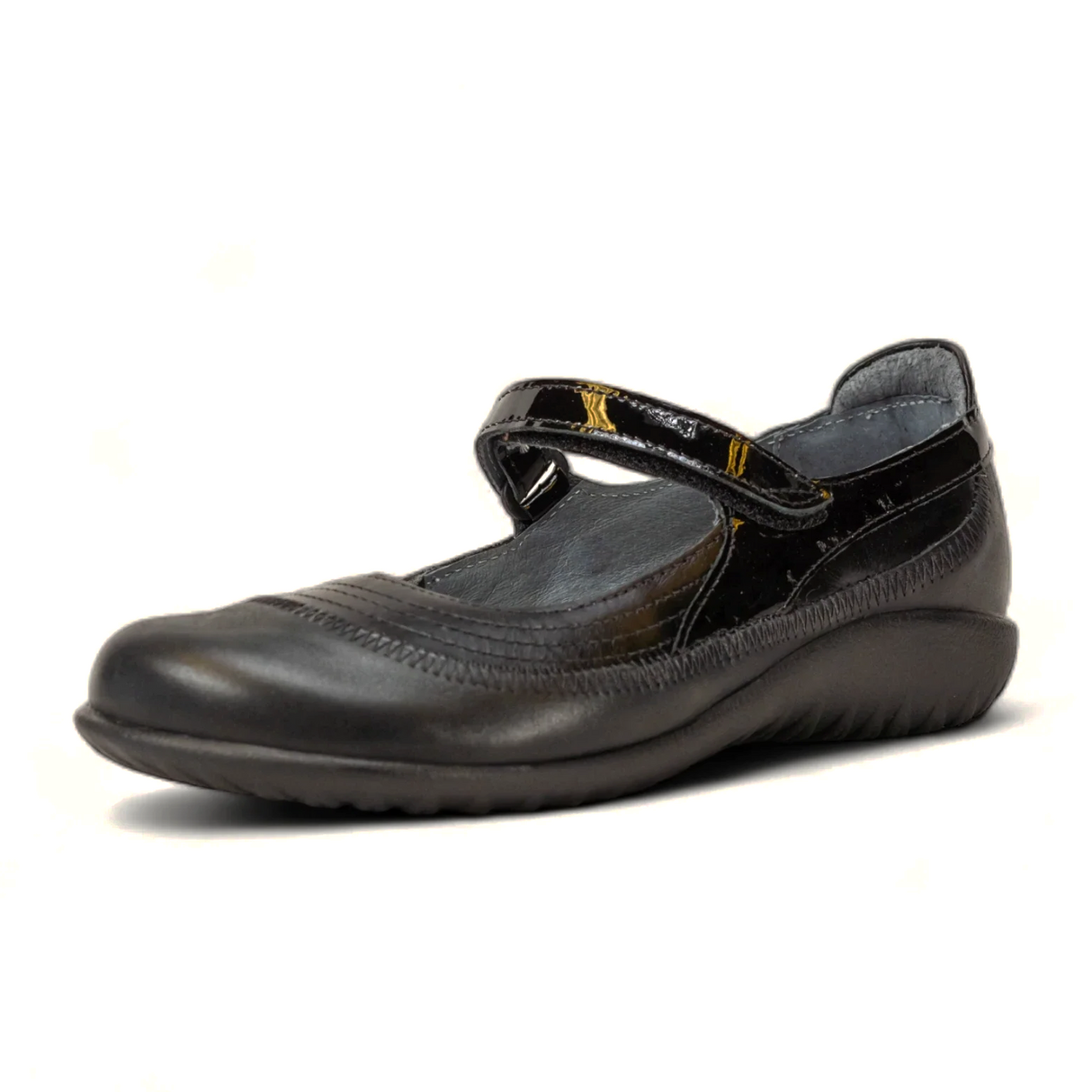 Naot Kirei Mary Jane (Women) - Shiny Black/Black Patent/Black Madras Dress-Casual - Mary Janes - The Heel Shoe Fitters