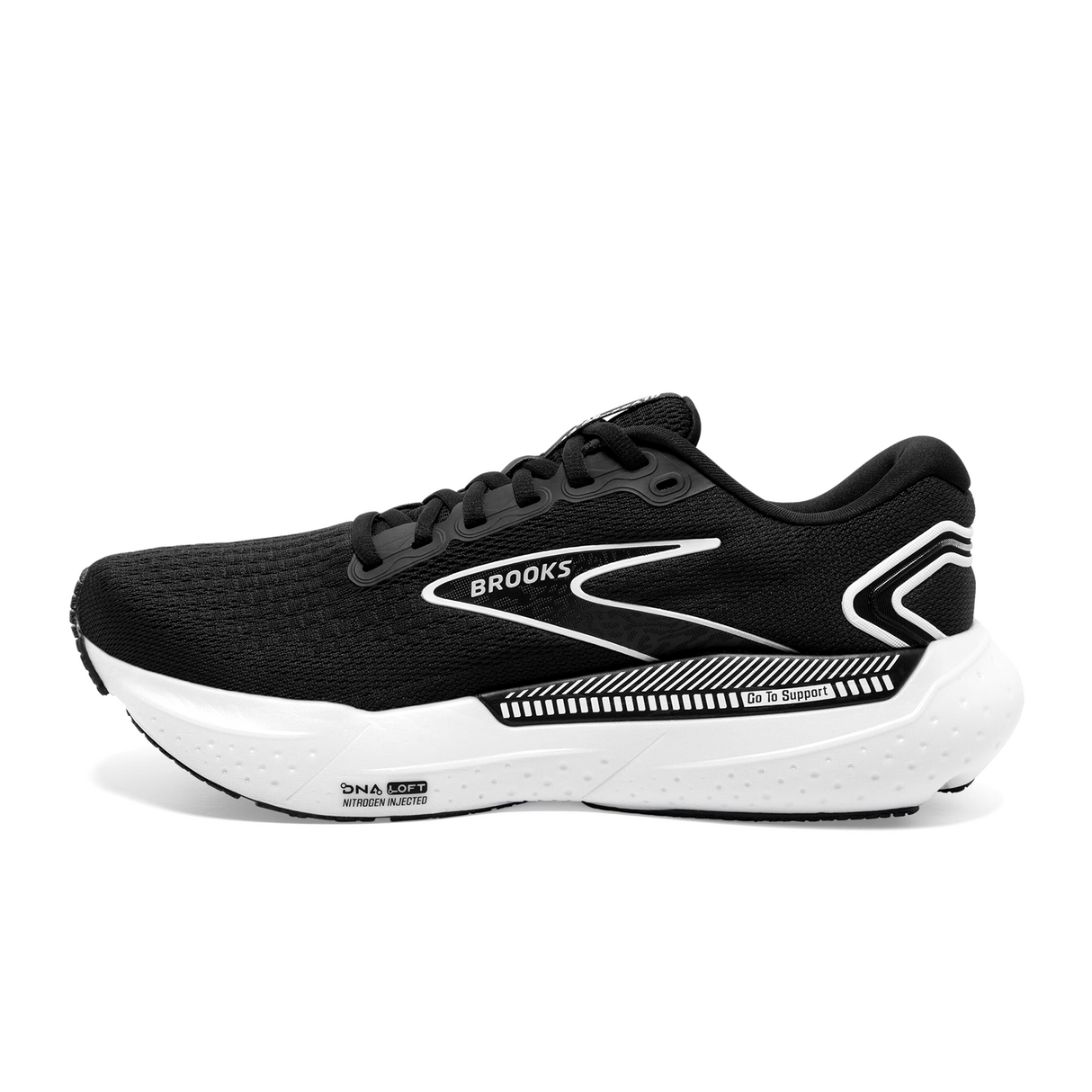 Brooks Glycerin GTS 21 Running Shoe (Men) - Black/Grey/White Athletic - Running - The Heel Shoe Fitters