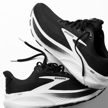 Brooks Ghost 17 Running Shoe (Men) - Black/Grey/White Athletic - Running - Neutral - The Heel Shoe Fitters