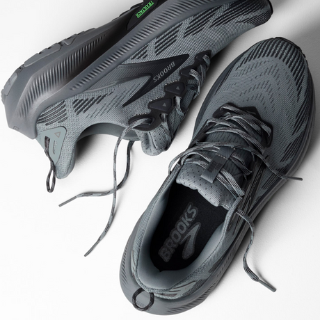 Brooks Ghost Trail Running Shoe (Men) - Gray/Gray/Blackened Pearl Athletic - Running - Trail - The Heel Shoe Fitters