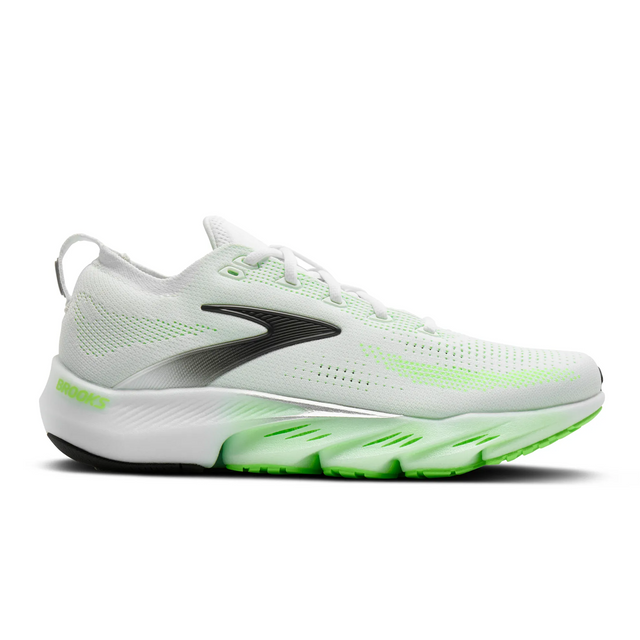 Brooks Glycerin Flex Running Shoe (Men) - White/Green Gecko/Phantom Athletic - Running - Cushion - The Heel Shoe Fitters