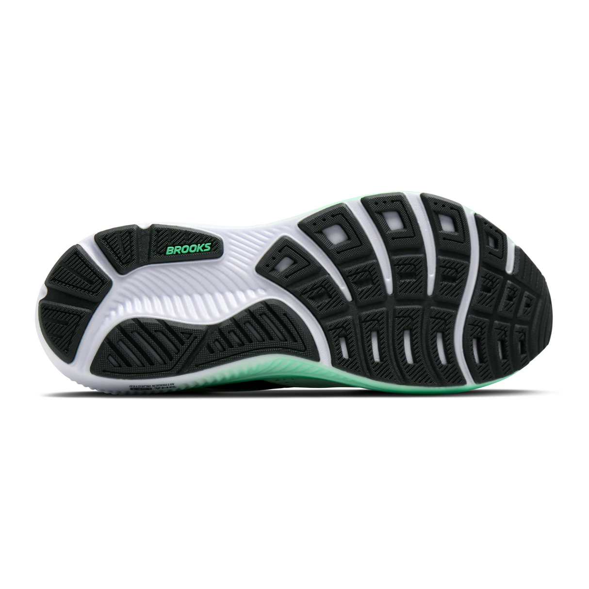 Brooks Ghost 18 Running Shoe (Men) - White/Spring Bud/Spruce Athletic - Running - Neutral - The Heel Shoe Fitters