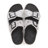 On Foot Aurora (Women) - Black/White Sandals - Slide - The Heel Shoe Fitters