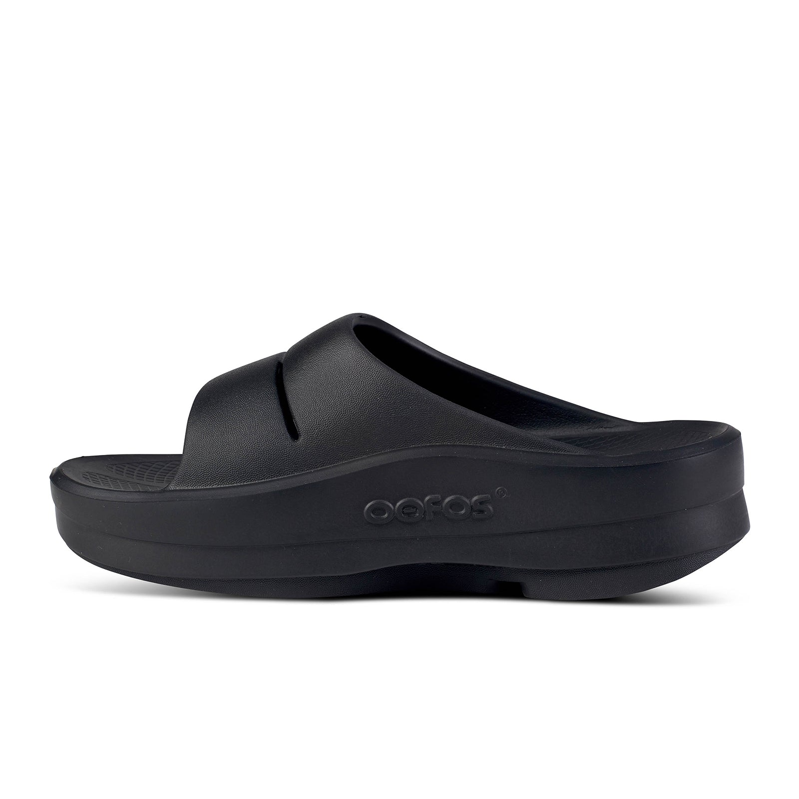 Oofos OOmega OOahh Slide Sandal (Women) - Black – The Heel Shoe