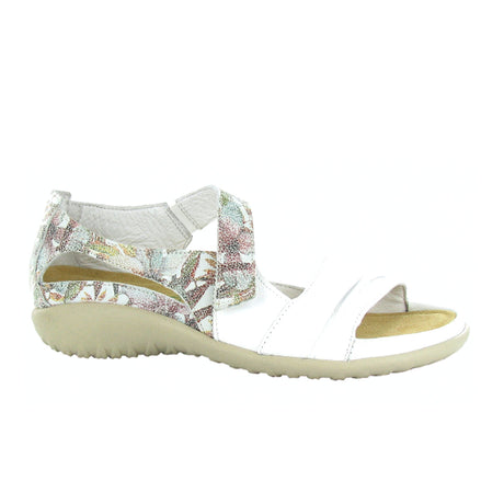 Naot Papaki Backstrap Sandal (Women) - Soft White Leather/Floral Leather Sandals - Backstrap - The Heel Shoe Fitters