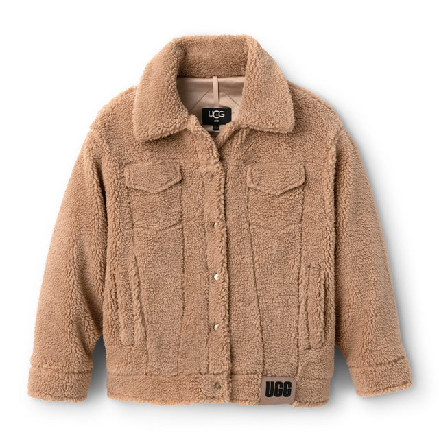 UGG® Frankie Sherpa Trucker Jacket (Women) - Camel Apparel - Jacket - Lightweight - The Heel Shoe Fitters