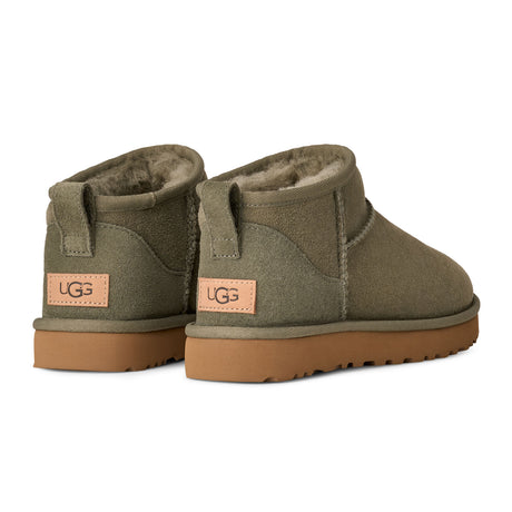 UGG® Classic Ultra Mini (Women) - Moss Green/Amphora Boots - Casual - Low - The Heel Shoe Fitters