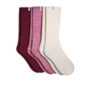 UGG® Rib Knit Slouchy Crew 3 Pack (Women) - Strawberry/Cream/Coffee Berry