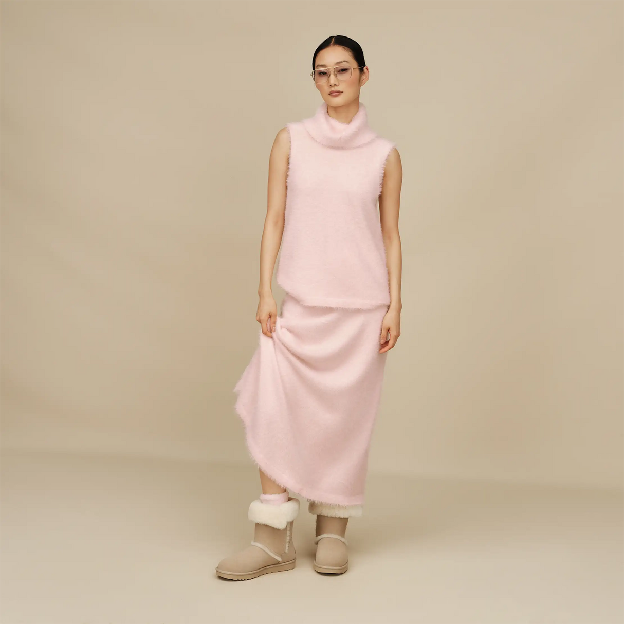 UGG® Teddi Cozy Crew (Women) - Pale Orchid