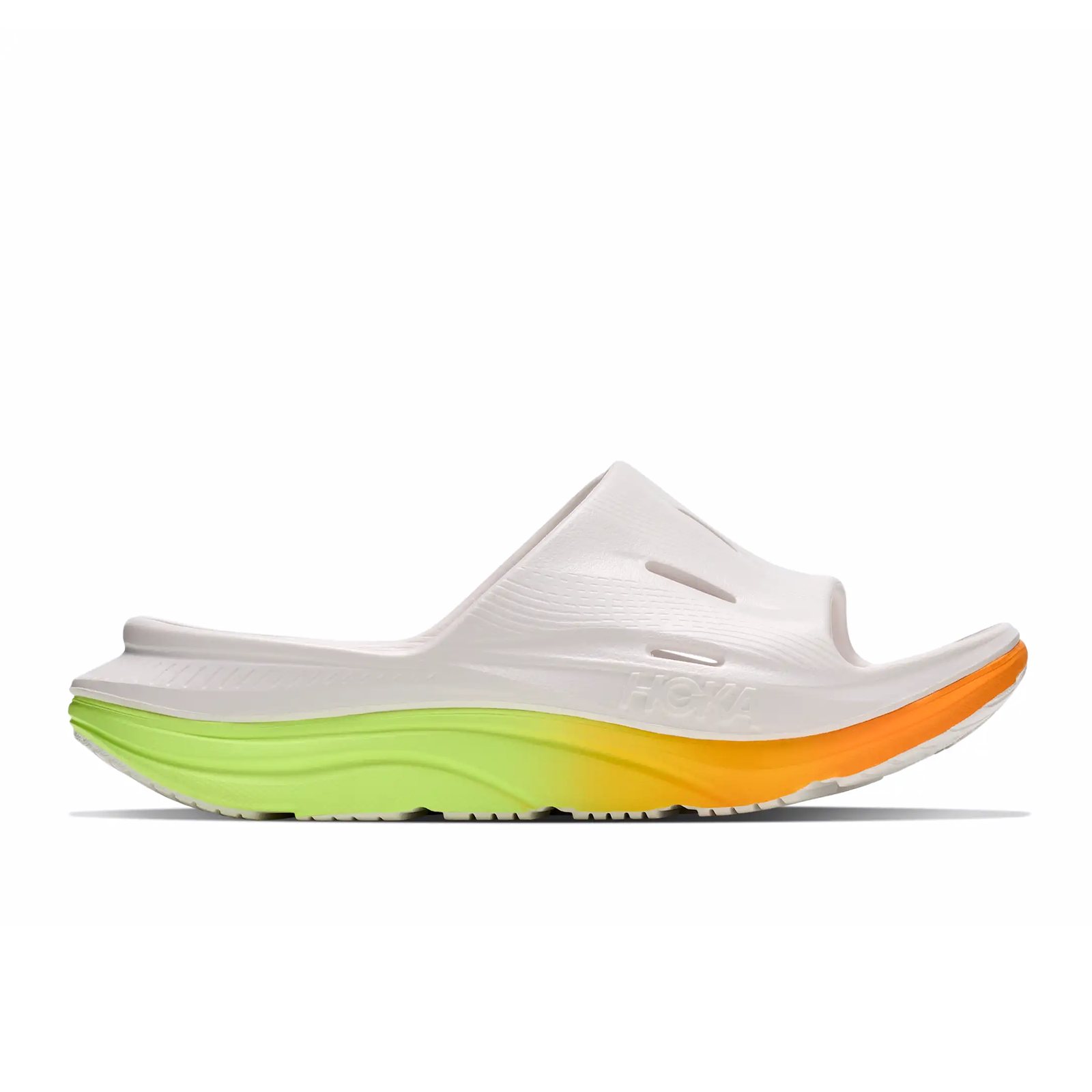 Hoka Ora Recovery Slide 3 (Unisex) - White/Neon Yuzu – The Heel