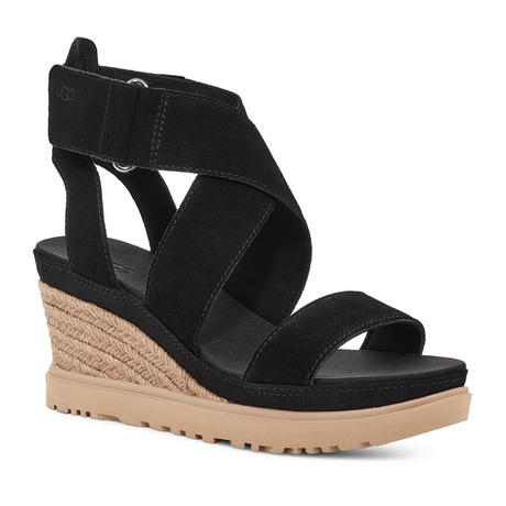 UGG® Ileana Ankle (Women) - Black Sandals - Heel/Wedge - The Heel Shoe Fitters