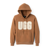 UGG® Rey UGGfluff Logo Hoodie (Women) - Chestnut/Plaster Apparel - Top - Sweatshirt - The Heel Shoe Fitters