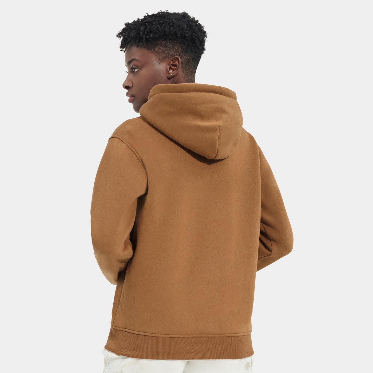 UGG® Rey UGGfluff Logo Hoodie (Women) - Chestnut/Plaster Apparel - Top - Sweatshirt - The Heel Shoe Fitters