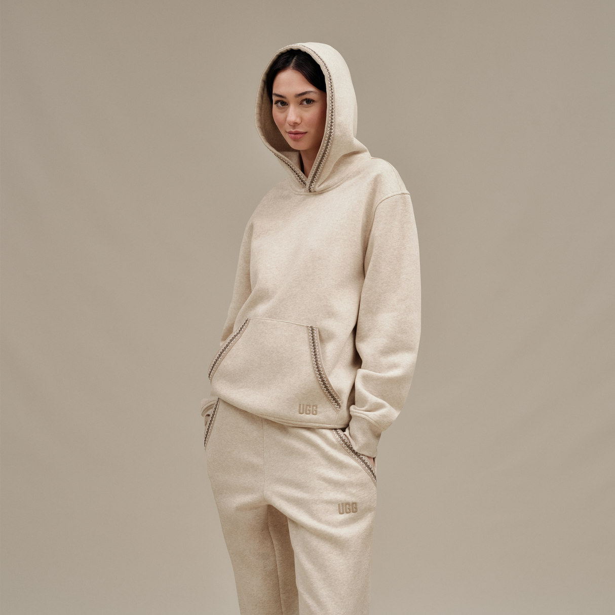 UGG® Tasman Hoodie (Unisex) - Caribou Heather Apparel - Top - Sweatshirt - The Heel Shoe Fitters