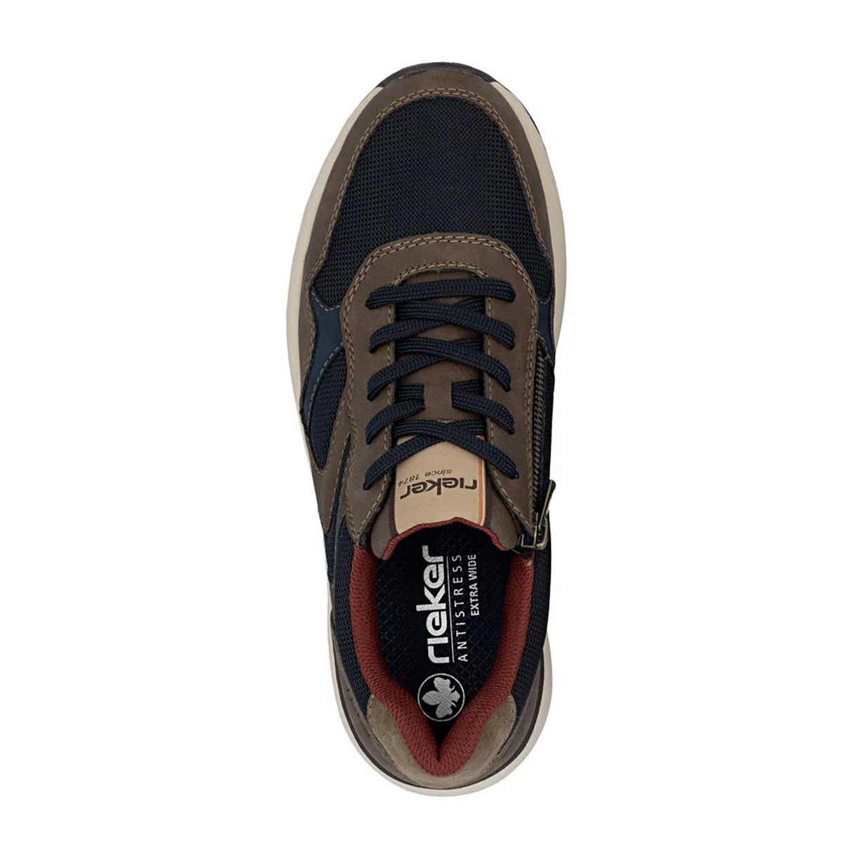 Rieker 11501 Bruce Sneaker (Men) - Gaucho/Ozean/Ozean/Stromboli/Pfeffer Dress-Casual - Oxford - The Heel Shoe Fitters