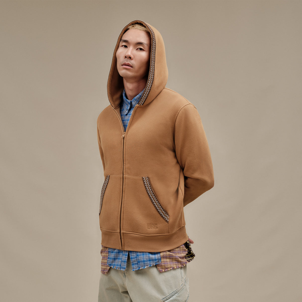 UGG® Tasman Full Zip Hoodie (Unisex) - Chestnut Apparel - Top - Sweatshirt - The Heel Shoe Fitters