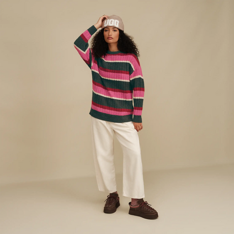 UGG® Rib Knit Slouchy Quarter (Women) - Coffee Berry Accessories - Socks - Lifestyle - The Heel Shoe Fitters