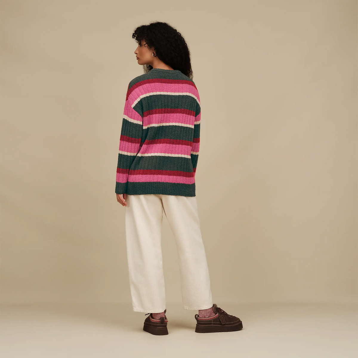 UGG® Rib Knit Slouchy Quarter (Women) - Coffee Berry