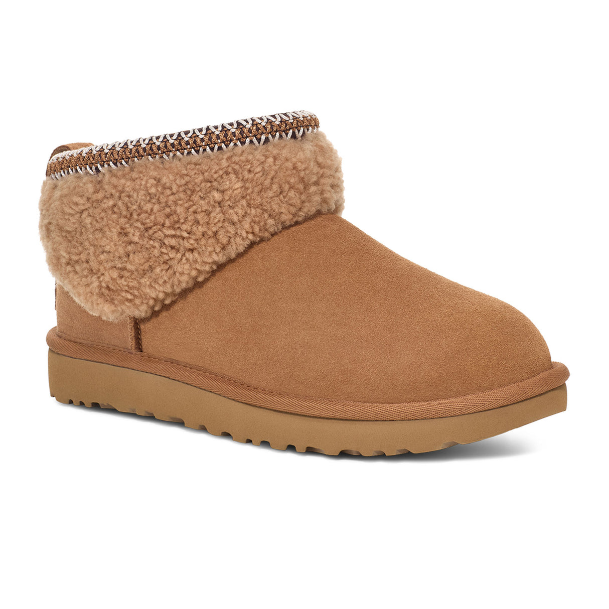 UGG® Classic Ultra Mini Maxi Curly Boot (Women) - Chestnut Boots - Casual - Low - The Heel Shoe Fitters