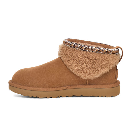 UGG® Classic Ultra Mini Maxi Curly Boot (Women) - Chestnut Boots - Casual - Low - The Heel Shoe Fitters