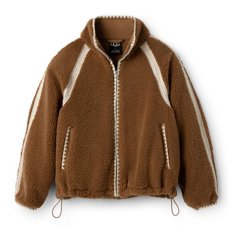 UGG® Nikia Crochet UGGfluff Jacket (Women) - Chestnut Apparel - Jacket - Lightweight - The Heel Shoe Fitters