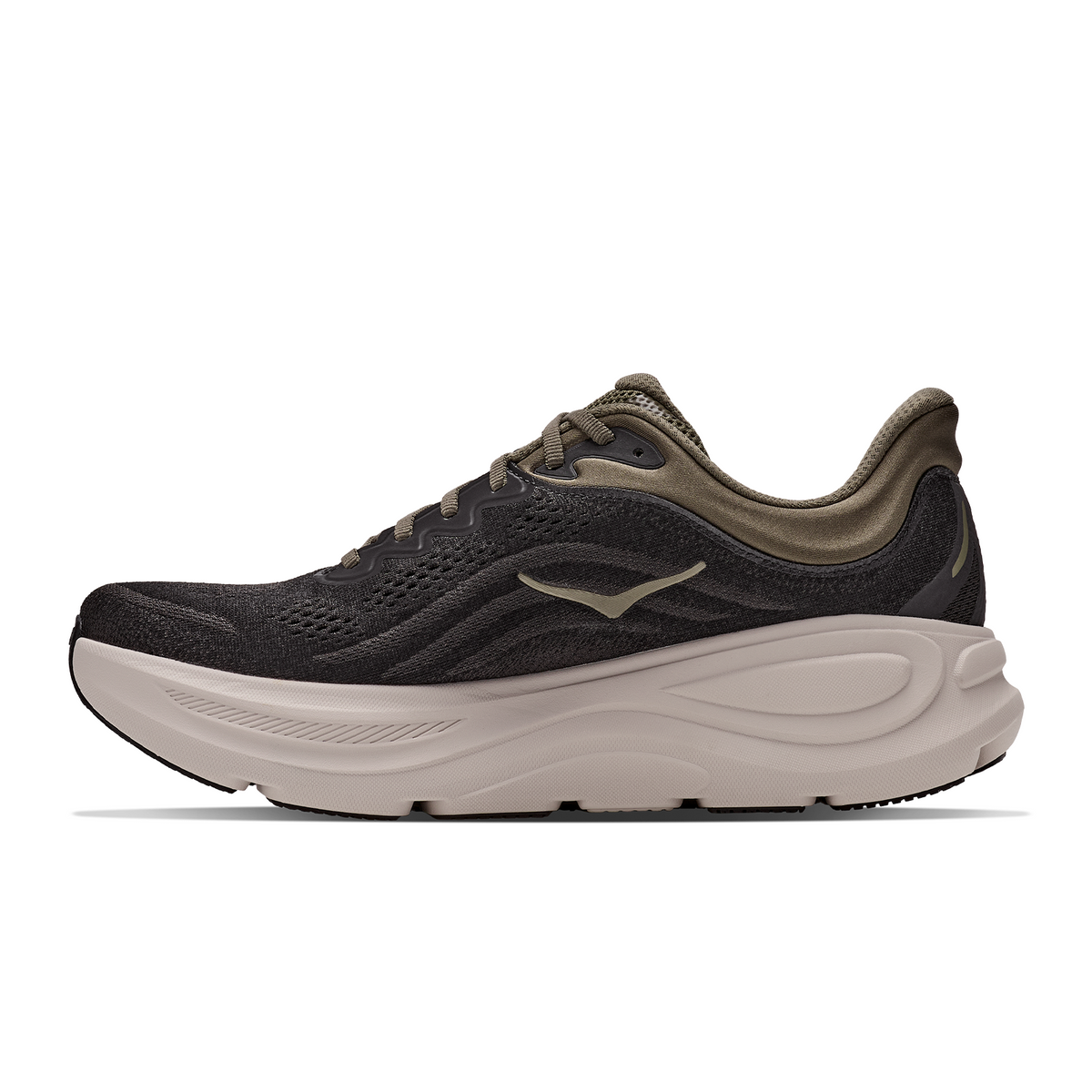 Hoka Bondi 9 Running Shoe (Men) - Black/River Rock Grey