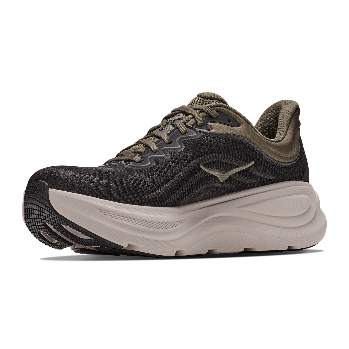Hoka Bondi 9 Running Shoe (Men) - Black/River Rock Grey