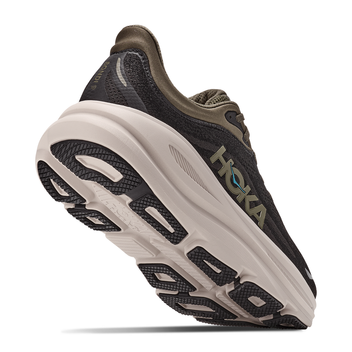 Hoka Bondi 9 Running Shoe (Men) - Black/River Rock Grey