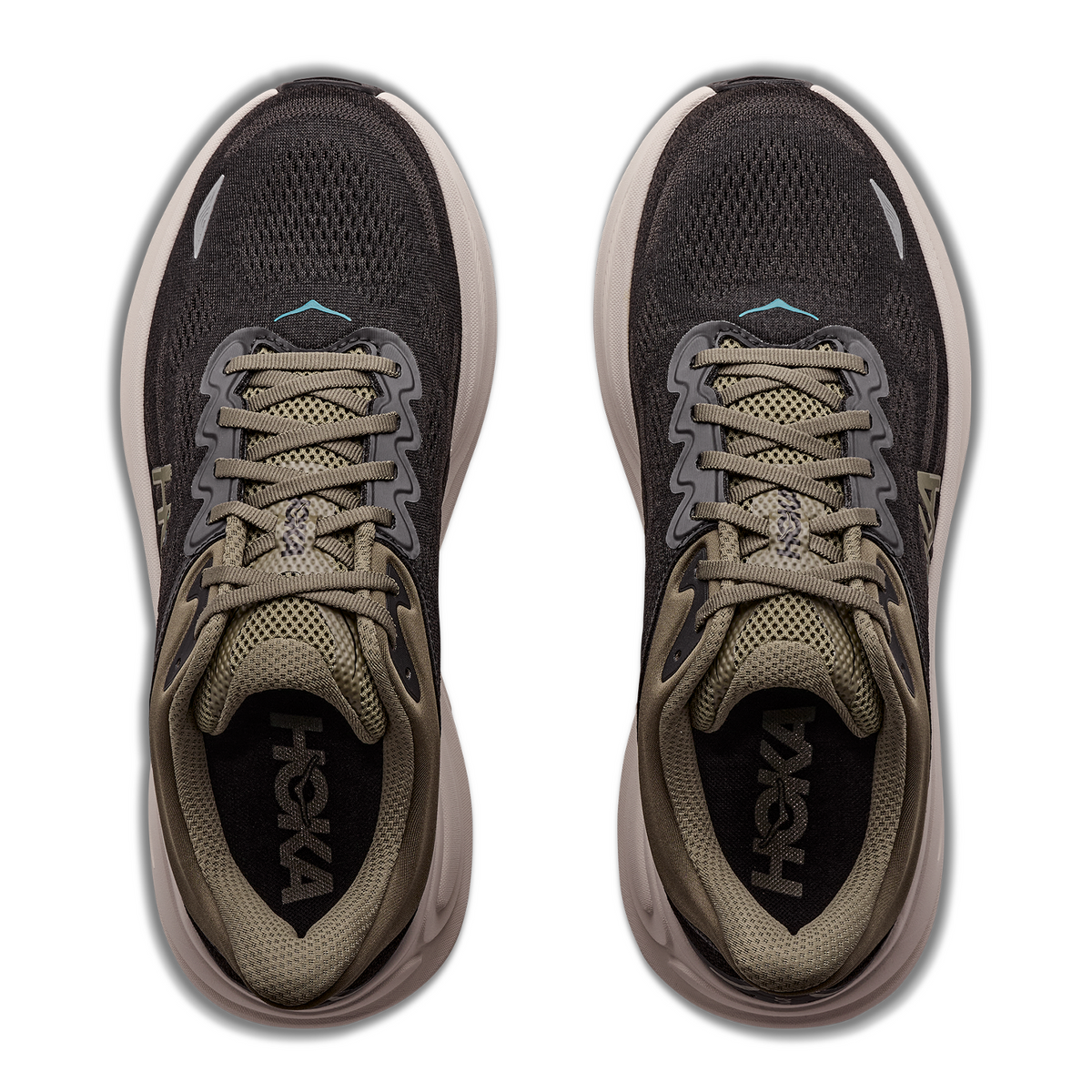 Hoka Bondi 9 Running Shoe (Men) - Black/River Rock Grey
