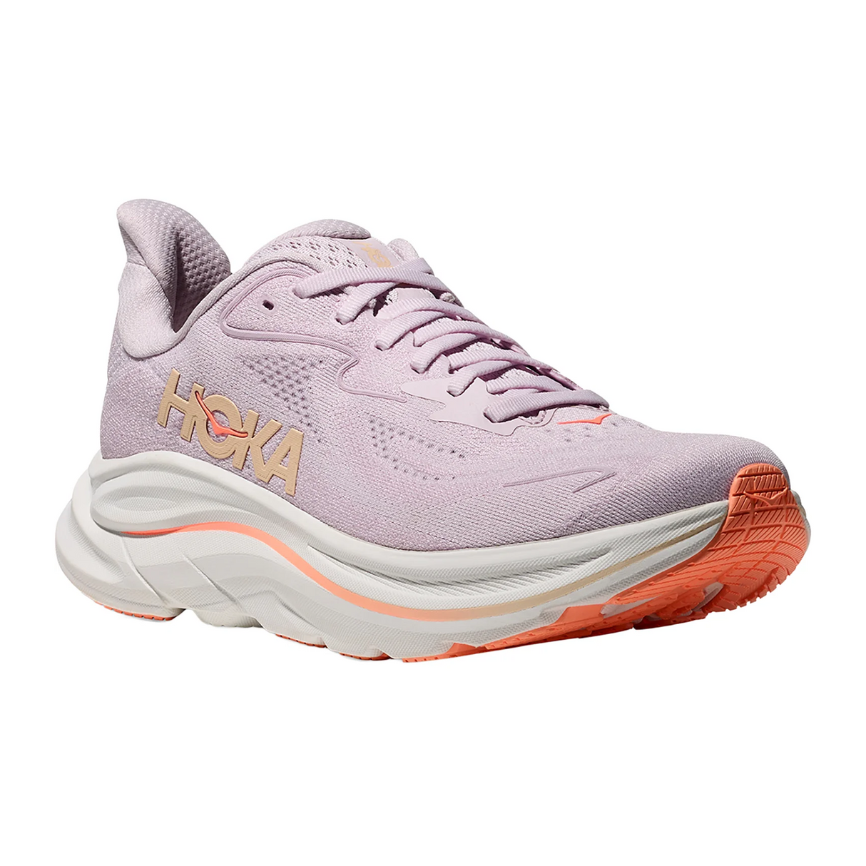 Hoka Clifton 10 Running Shoe (Women) - Lilac Cream/Tangerine Glow