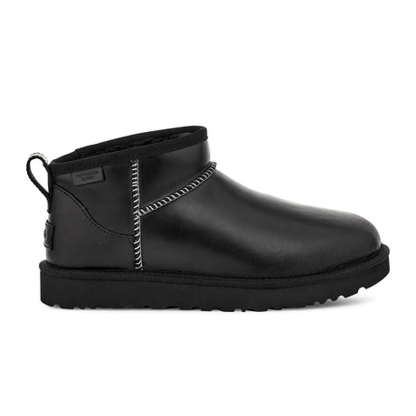 UGG® Classic Ultra Mini Leather Regenerate Boot (Women) - Black Boots - Casual - Low - The Heel Shoe Fitters