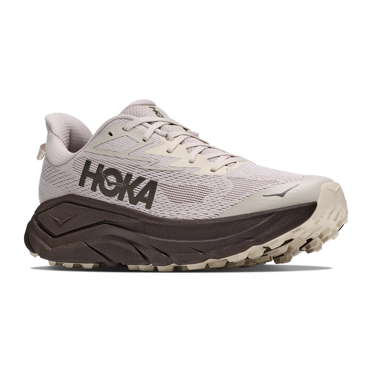 Hoka Challenger 8 Trail Running Shoe (Men) - River Rock Grey/Cast Iron